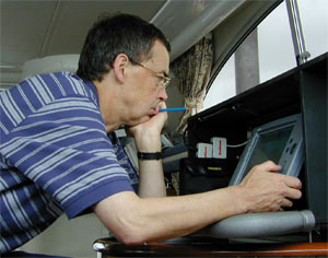 Alex McMullen at Raymarine 630 plotter