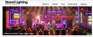 Strand Lighting website
